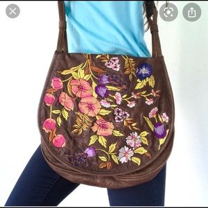 Anthropologie Lucky Penny Leather handbag NEW